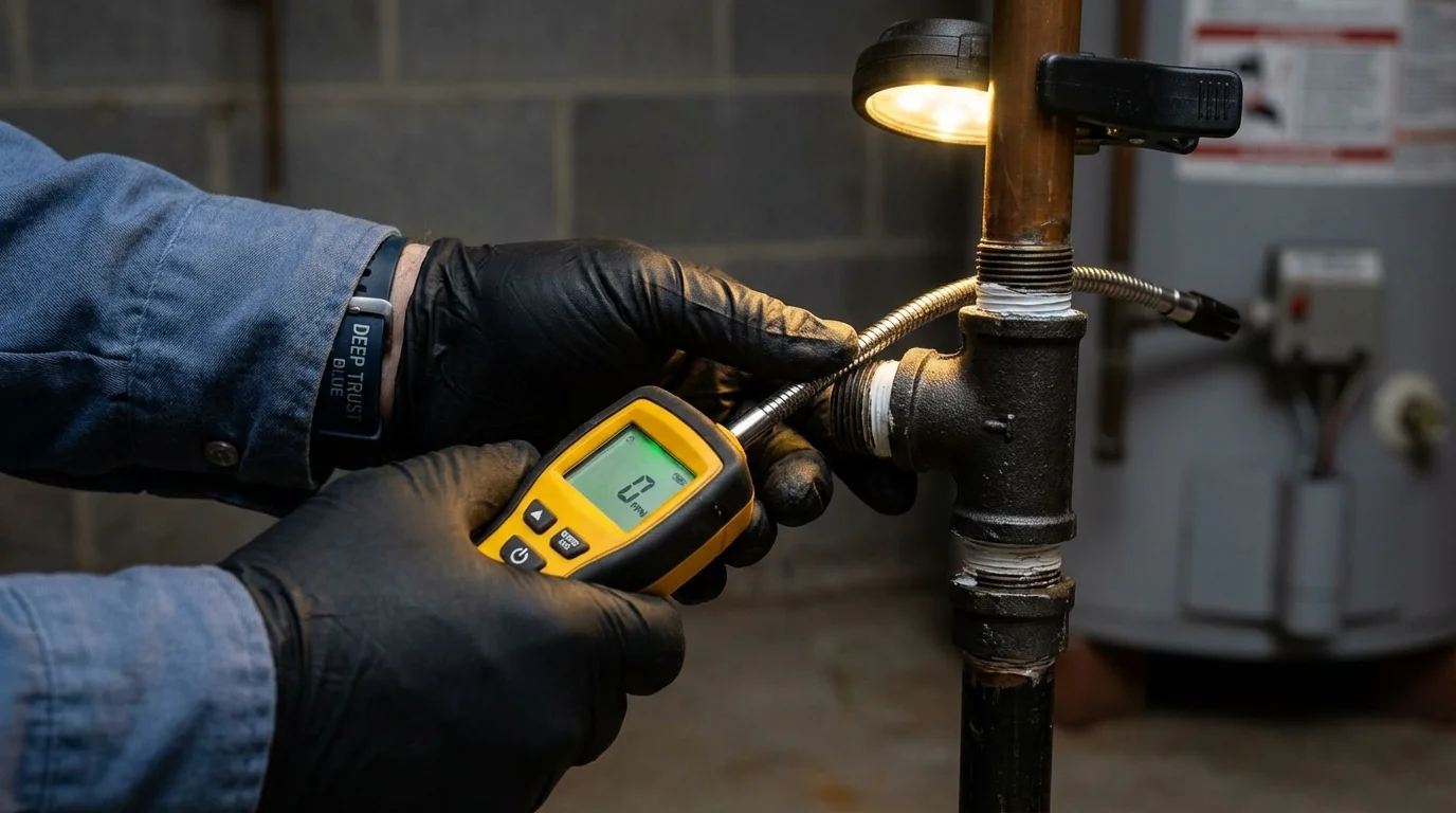 Gas leak detection with electronic sniffer by Johns Plumbing LLC in Fajardo